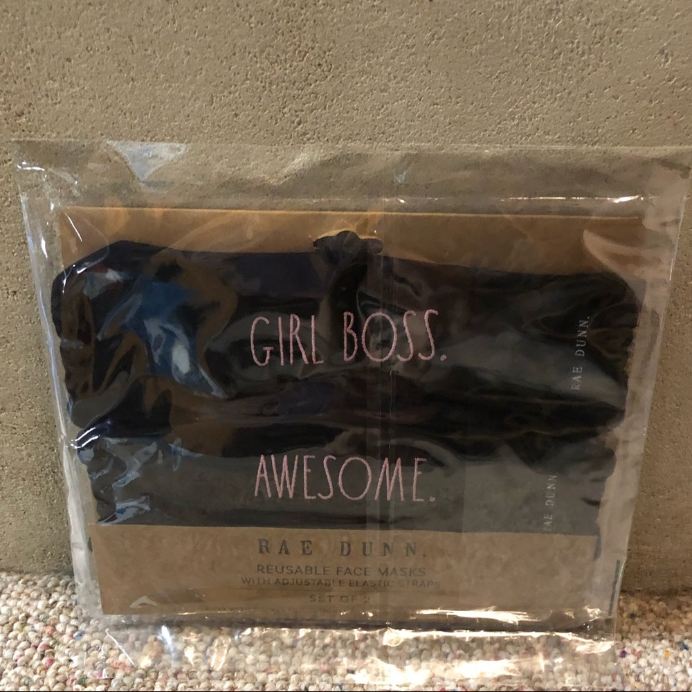 🆕 Rae Dunn Face Masks 2 Pack ( Non Medical Grade ) … Pink